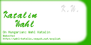 katalin wahl business card